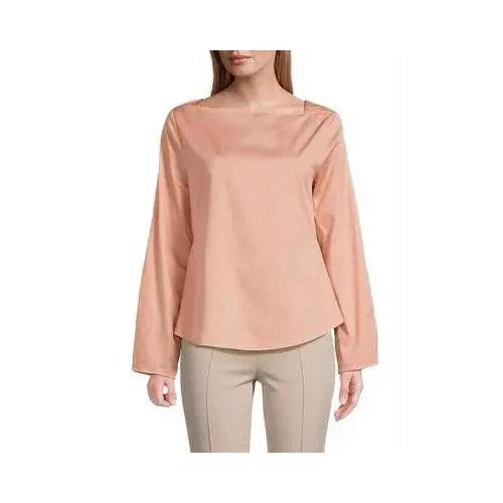 Harshman Liora Cotton Sateen Blouse - Rose Cloud Size Medium - Picture 3 of 4